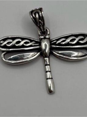 Silver Dragonfly Pendant Necklace Charm